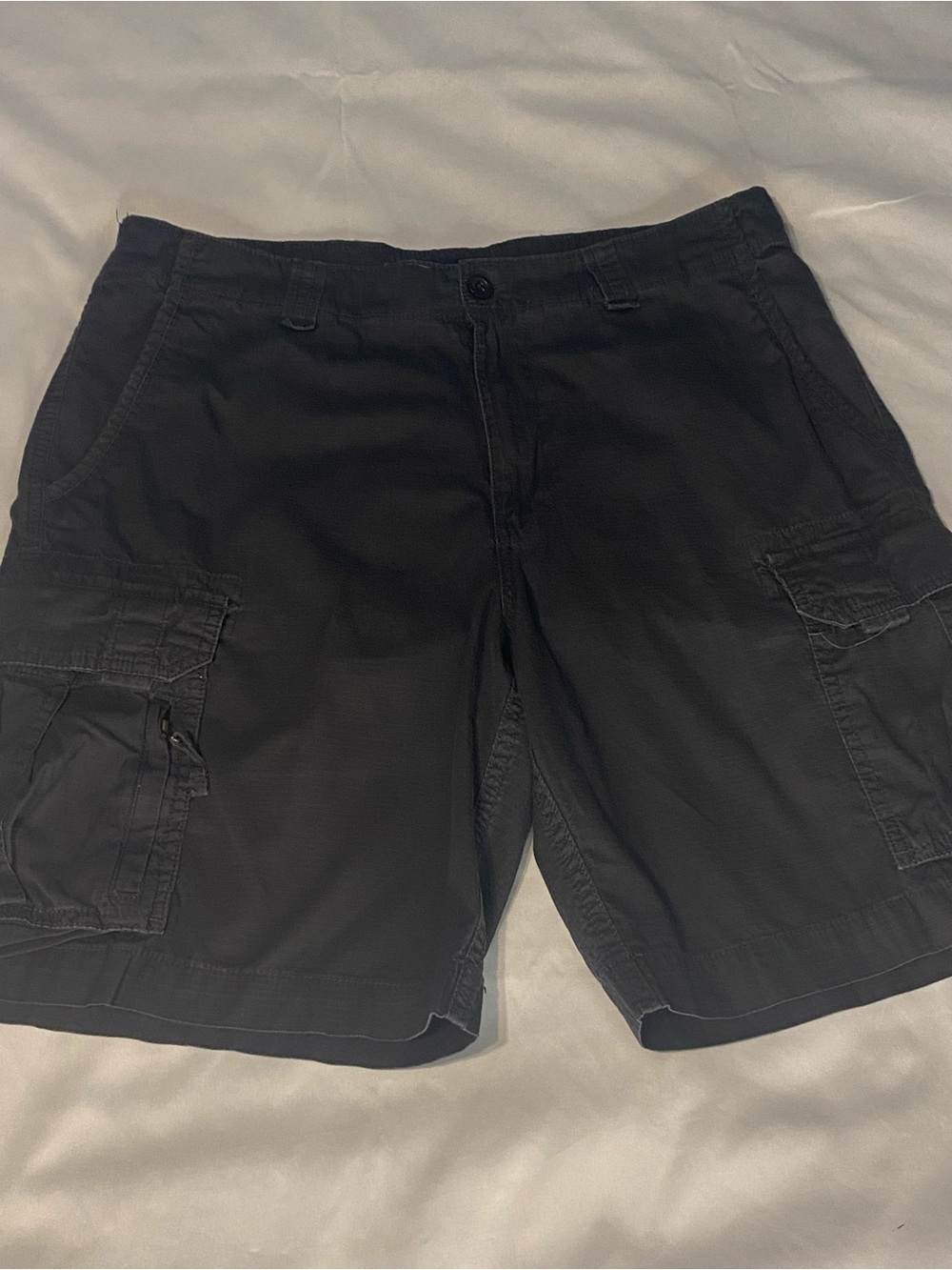 Chaps Black Men's Cargo Shorts with Multi-Pocket Design